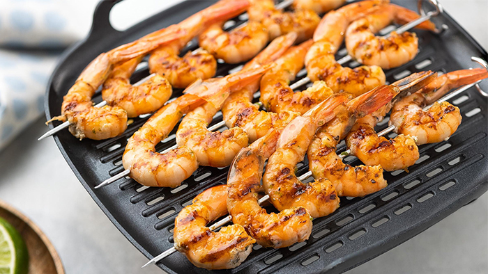 Grill kit for prawns
