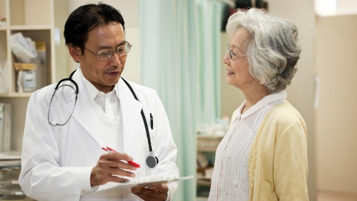 Doctor and patient in Indonesia