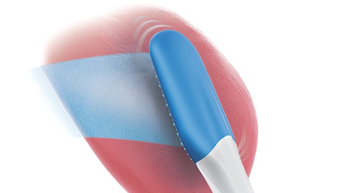 Tongue brush head